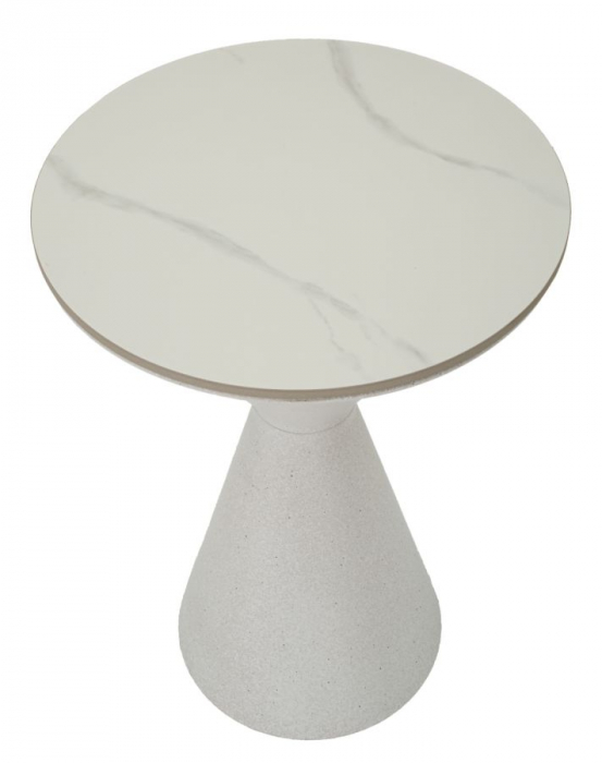 Masuta rotunda alba | Minimalism elegant | CreativDeco [3]