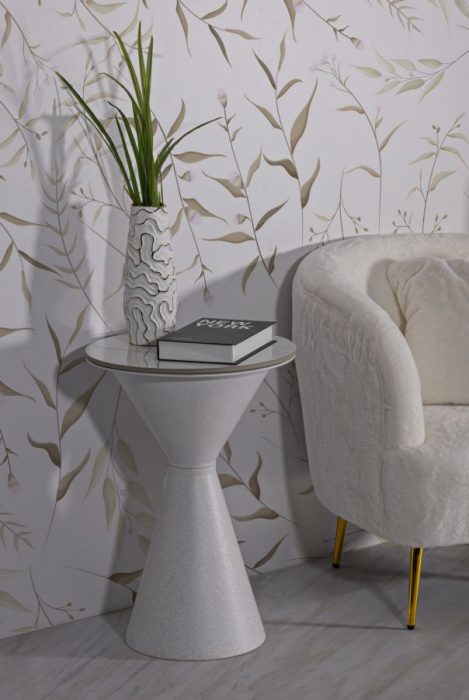 Masuta rotunda alba | Minimalism elegant | CreativDeco [6]