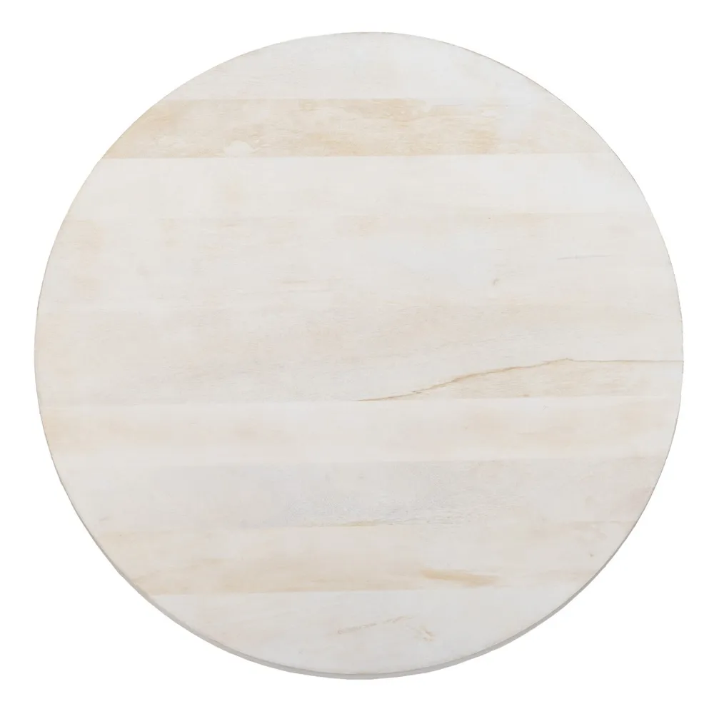 Masuta rotunda sufragerie Madera, lemn mango, alb invechit [6]