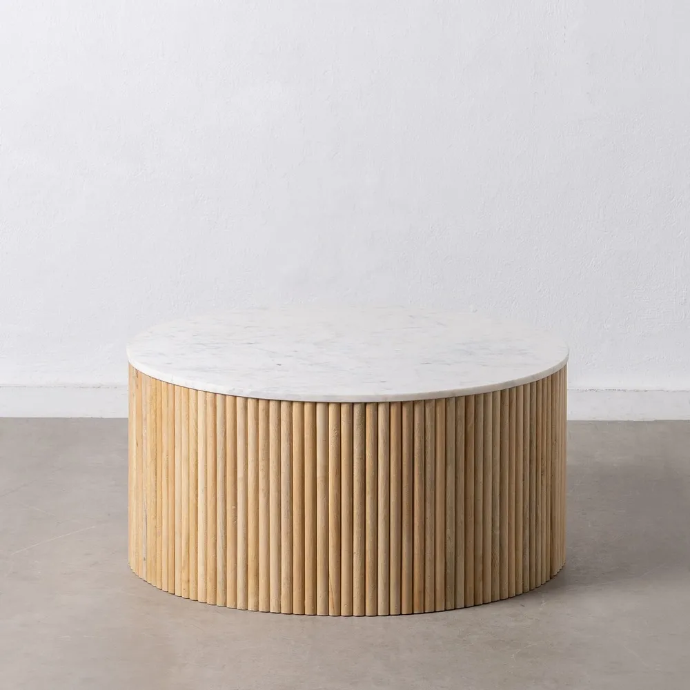 Masuta sufragerie Elegant, Marmura Alba, Lemn Mango - creativdeco.ro [2]