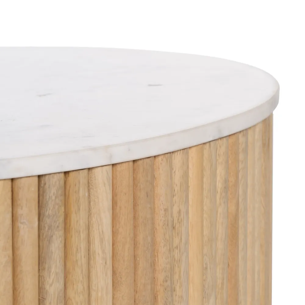 Masuta sufragerie Elegant, Marmura Alba, Lemn Mango - creativdeco.ro [5]