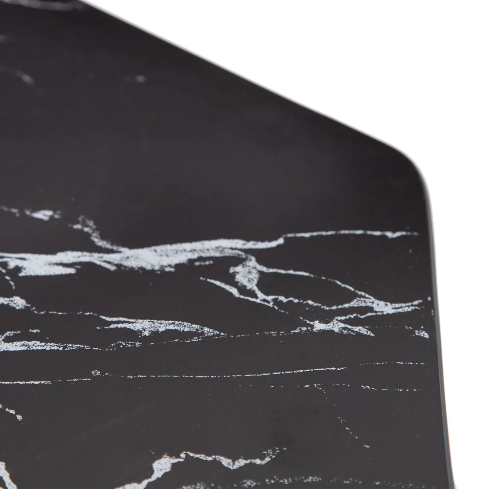Masuta sufragerie Hexagon, negru, metal sticla [9]