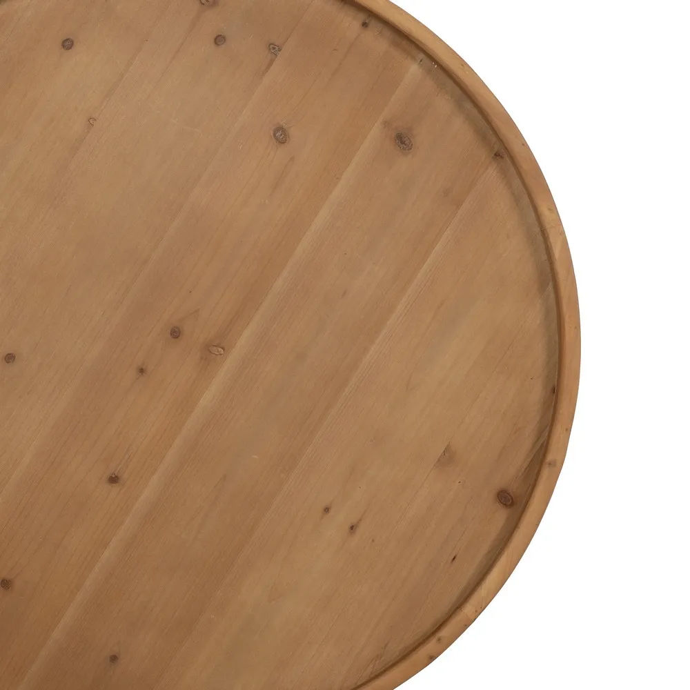 Masuta sufragerie rotunda lemn MDF, natural [5]
