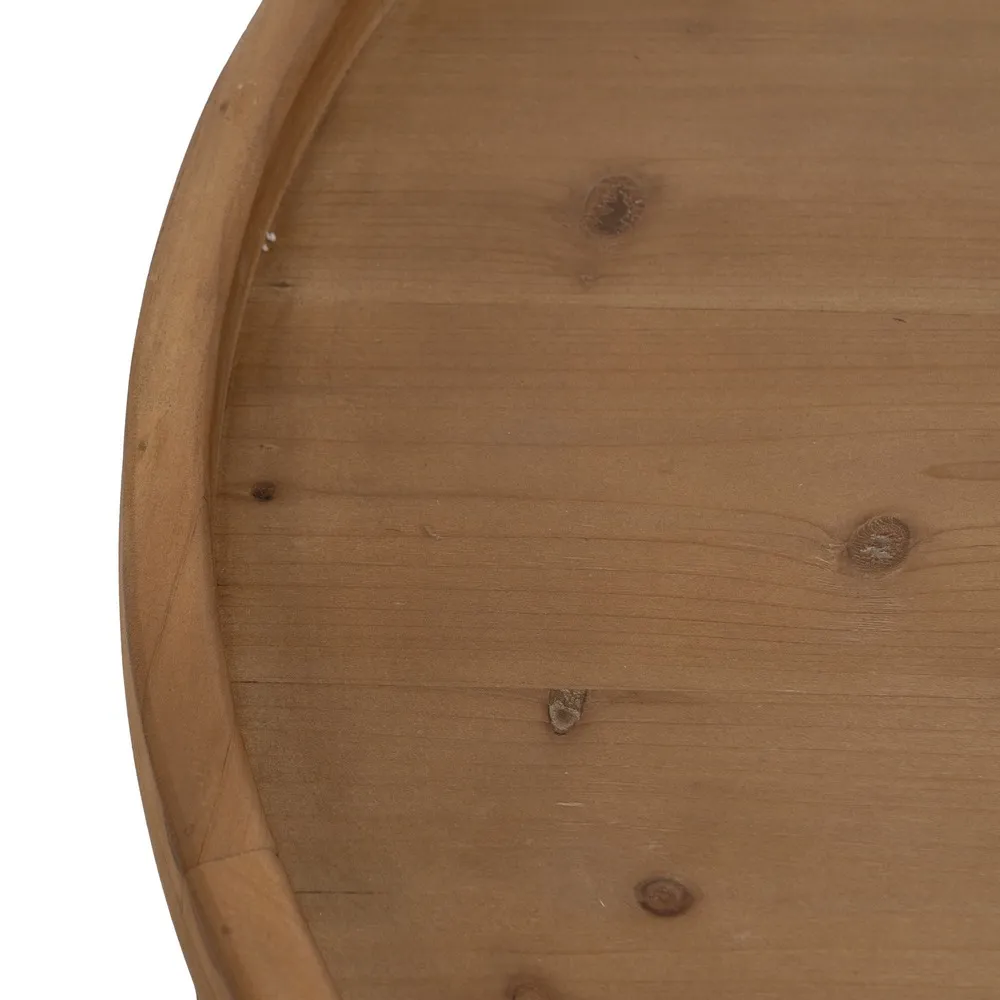 Masuta sufragerie rotunda lemn MDF, natural [9]