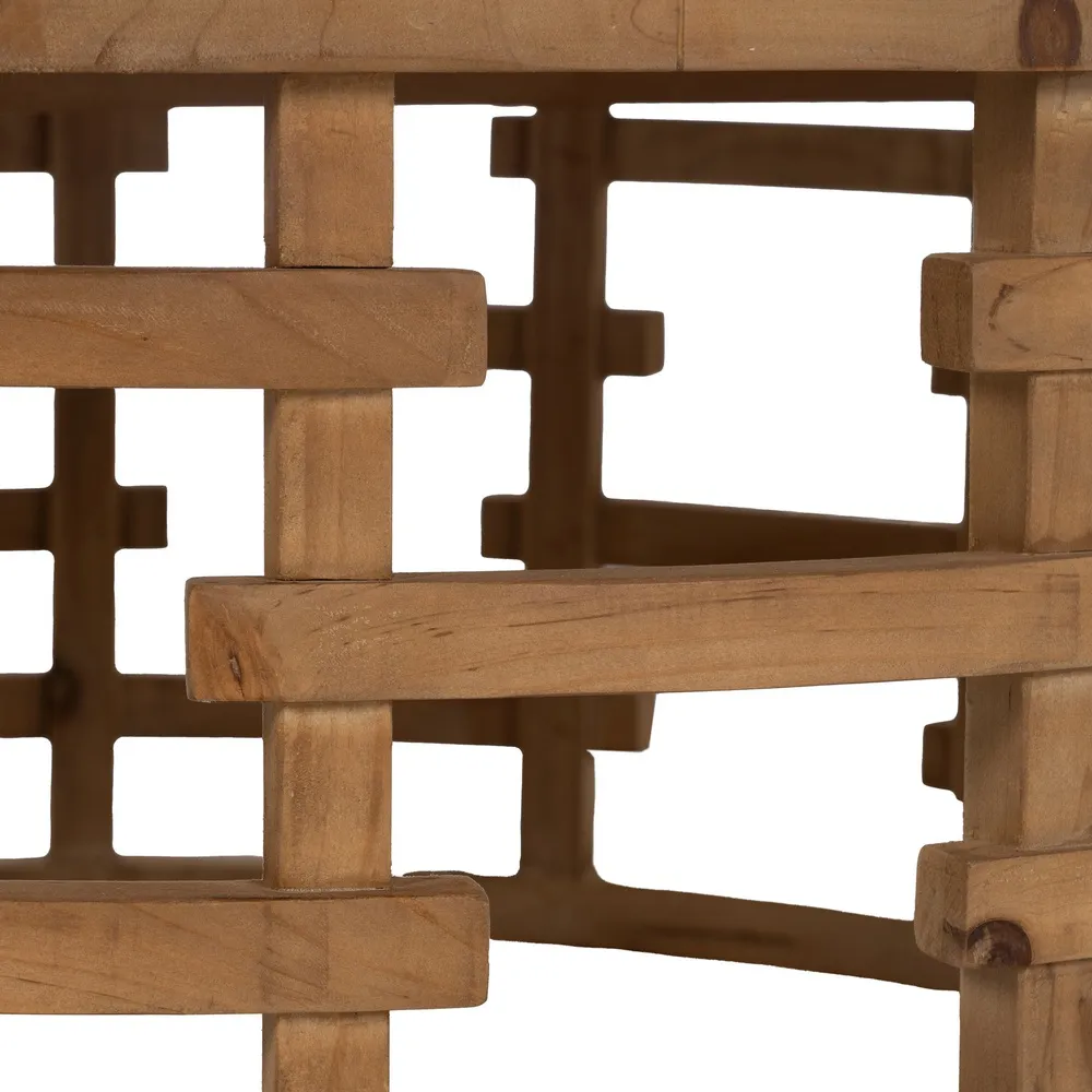 Masuta sufragerie rotunda lemn MDF, natural [6]