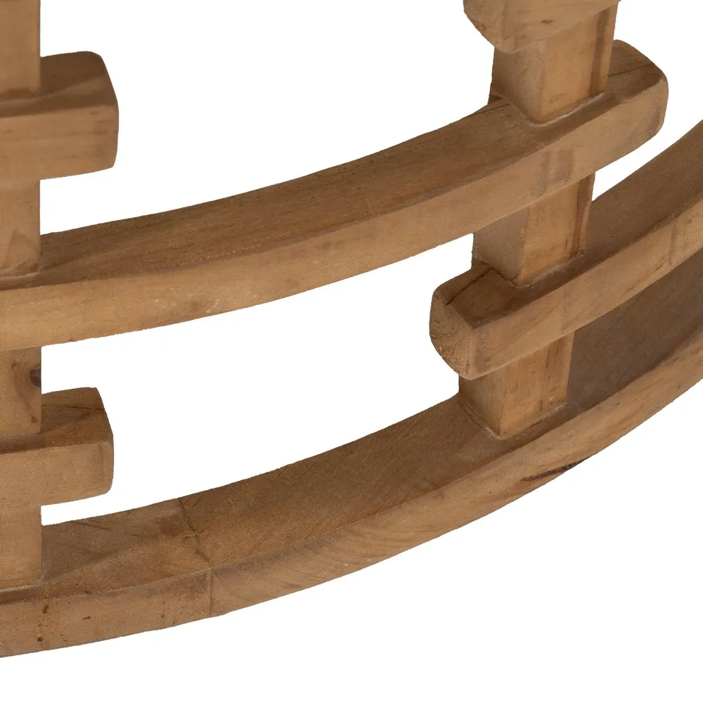 Masuta sufragerie rotunda lemn MDF, natural [4]