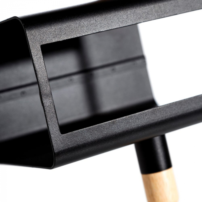 Masă suspendată perete fier negru & lemn natural [4]