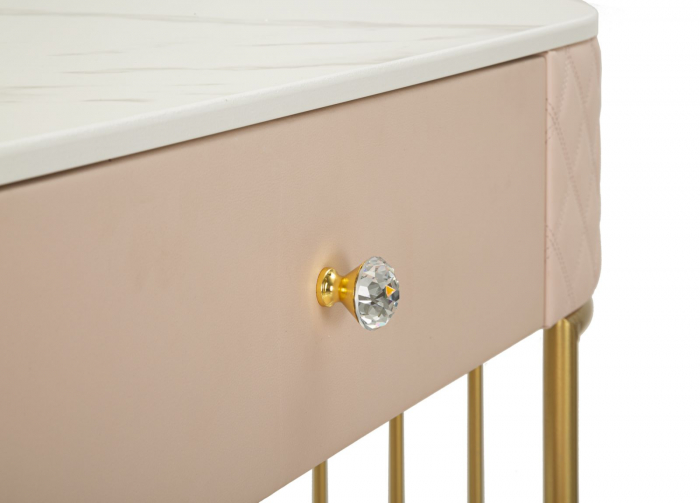 Masa de toaleta roz cu sertare | Mobilier feminin CreativDeco [4]