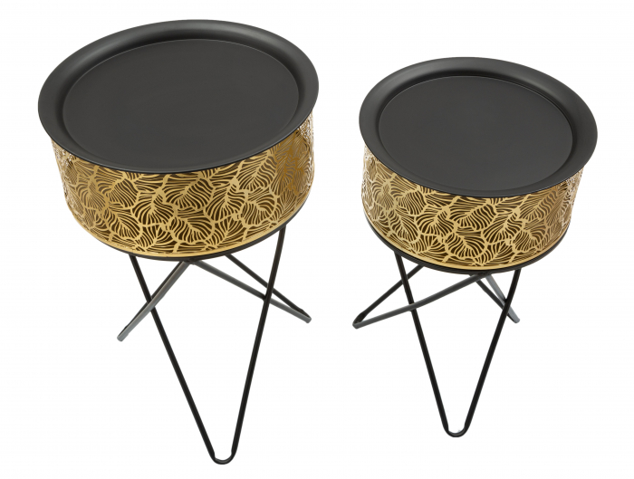 Masute Leavy set 2 buc,metal/auriu [3]