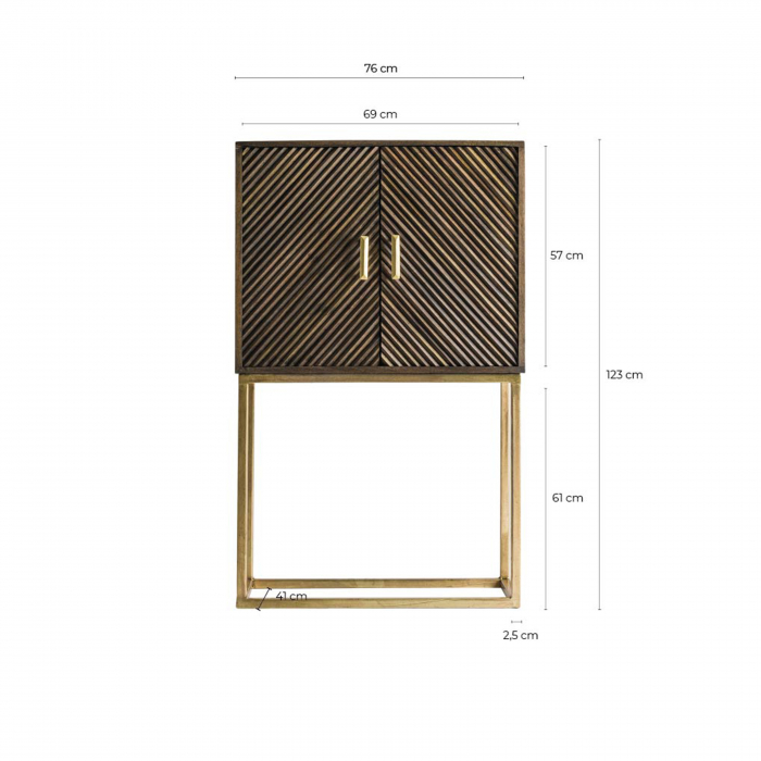 Mobila bar Art Deco metal|Baruri de lux functionale [8]