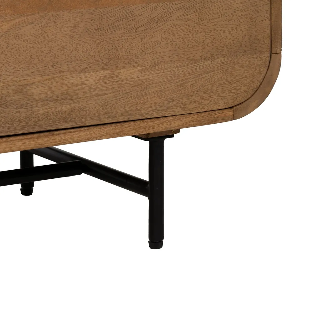 Mobila TV rotunjita mango | Mobilier living organizare multimedia [6]