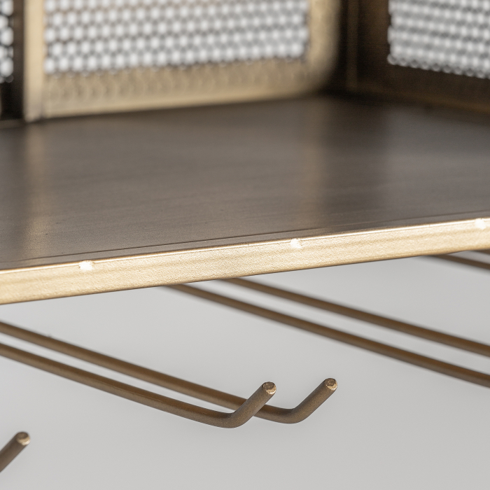 Mobilier Bar Art Deco Metal Auriu|Bar Mobilier Elegant Artizanal [4]