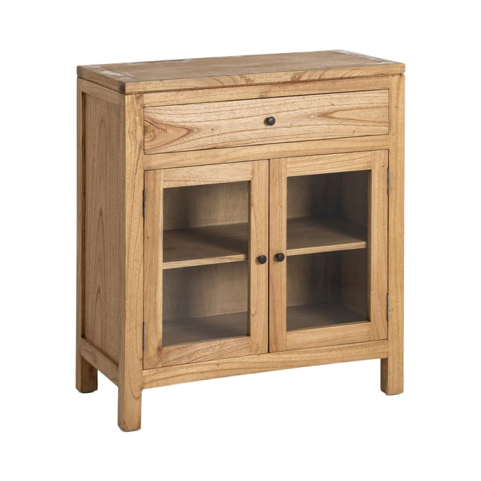 Mobilier hol din lemn de mindi cu uși din sticlă și sertar [2]
