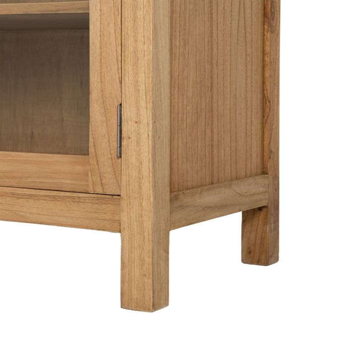 Mobilier hol din lemn de mindi cu uși din sticlă și sertar [9]