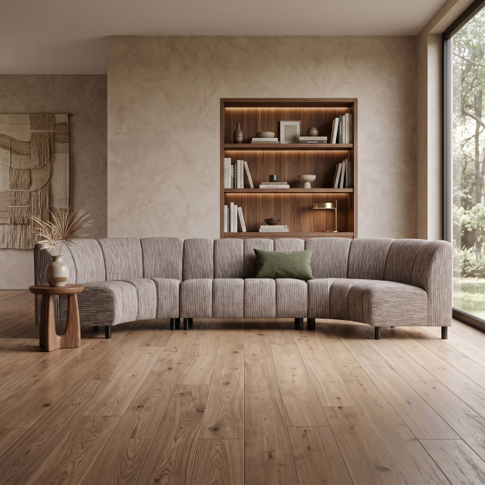 Modul central sofa în tonuri neutre cu textură [2]