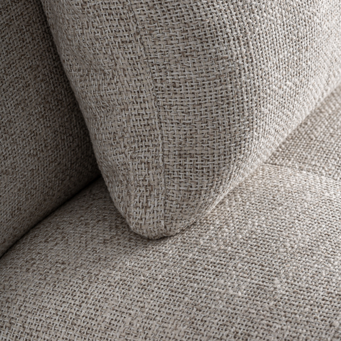 Modul colț canapea modulară exterior HoReCa din aluminiu maro cu stofă bej [8]