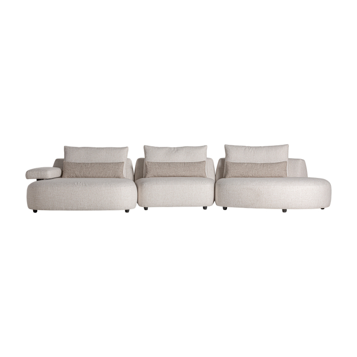 Modul coltar sofa crem forme rotunjite [10]
