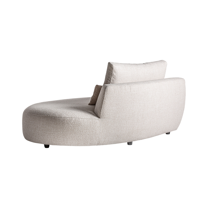 Modul sofa din stofă bej cu formă rotunjită [3]