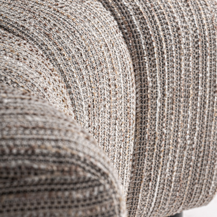 Modul sofa din stofă bej texturată cu design compact [6]