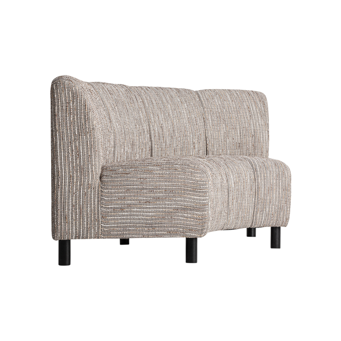 Modul sofa din stofă bej texturată cu design compact [2]
