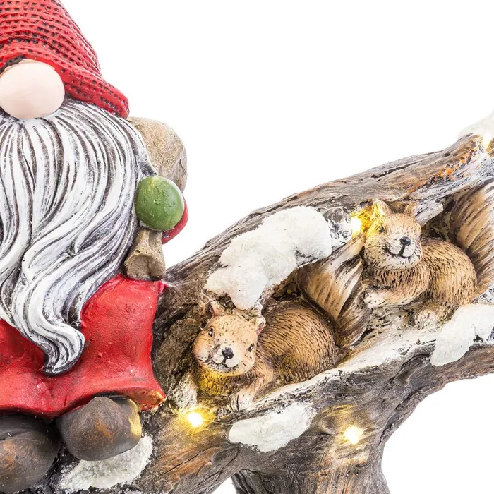 Moș Crăciun pe buturugă luminoasă magnezie Crăciun|Decoruri festive de poveste [2]