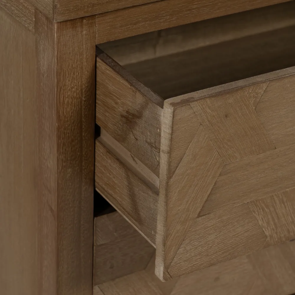 Noptiera 3 sertare Madera, Lemn Natural - CreativDeco.ro [4]