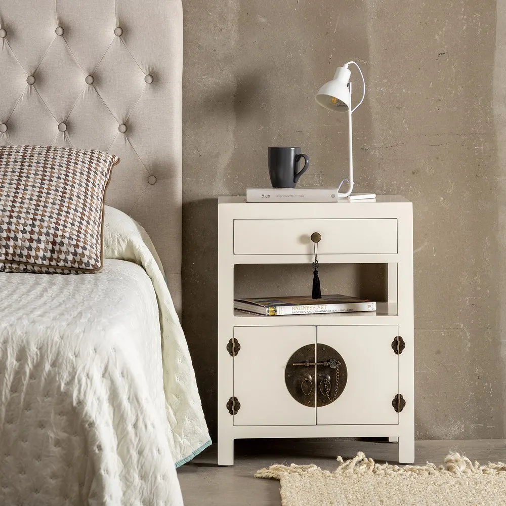 Noptiera alba orientala versatila | Mobilier dormitor CreativDeco [13]