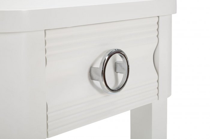 Noptiera alba Shine, lemn brad, MDF [4]