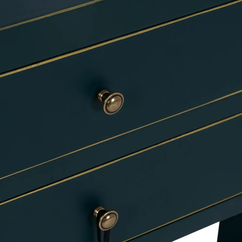 Noptiera eleganta albastru-verzui cu 2 sertare | Mobilier oriental [6]