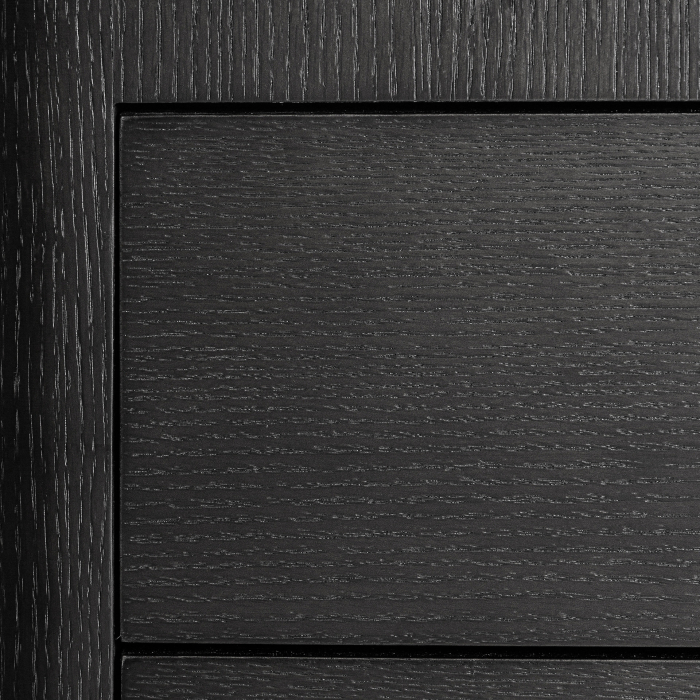 Noptiera art deco din MDF negru cu blat din piatra sinterizata [5]