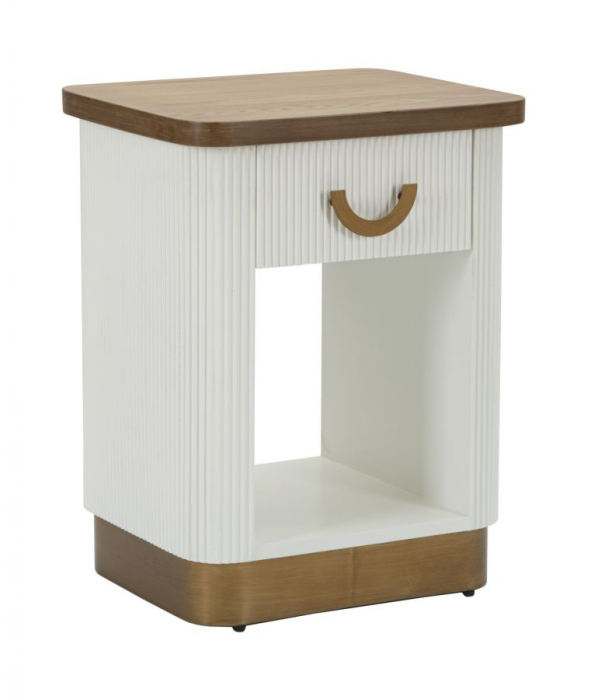 Noptiera crem eleganta design rotunjit CreativDeco [1]