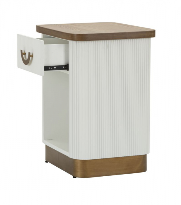 Noptiera crem eleganta design rotunjit CreativDeco [4]