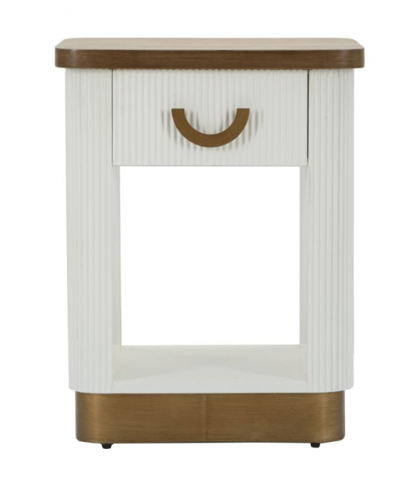 Noptiera crem eleganta design rotunjit CreativDeco [3]