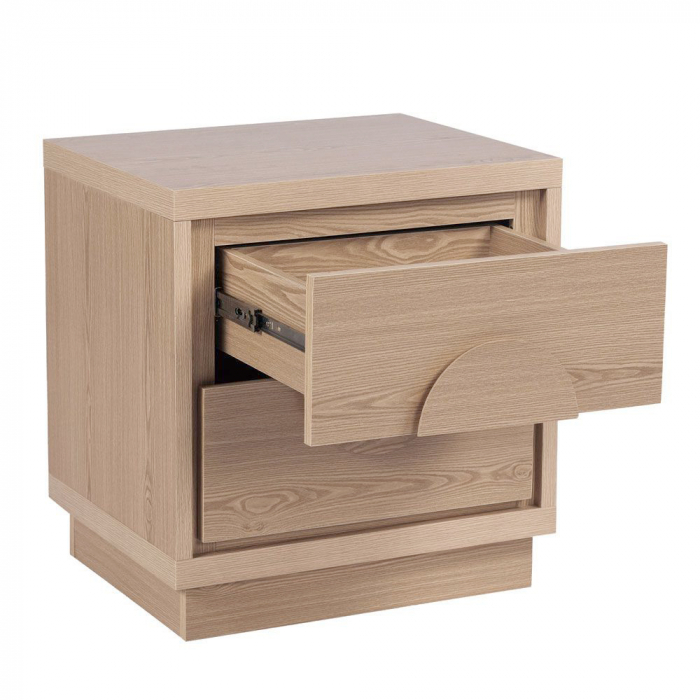 Noptiera Axis cu 2 sertare finisaj natural PAL modern [3]