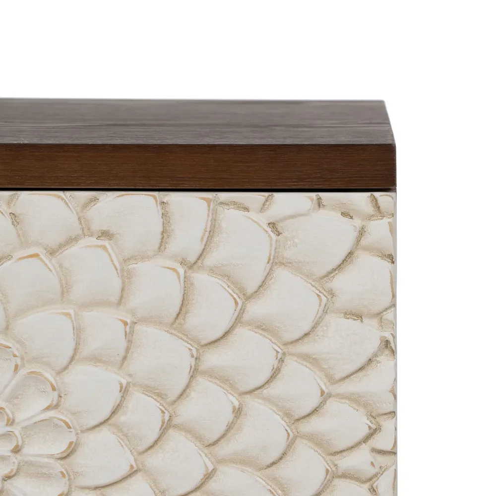 Noptiera cu sertare sculptate | Dormitor vintage | CreativDeco [8]