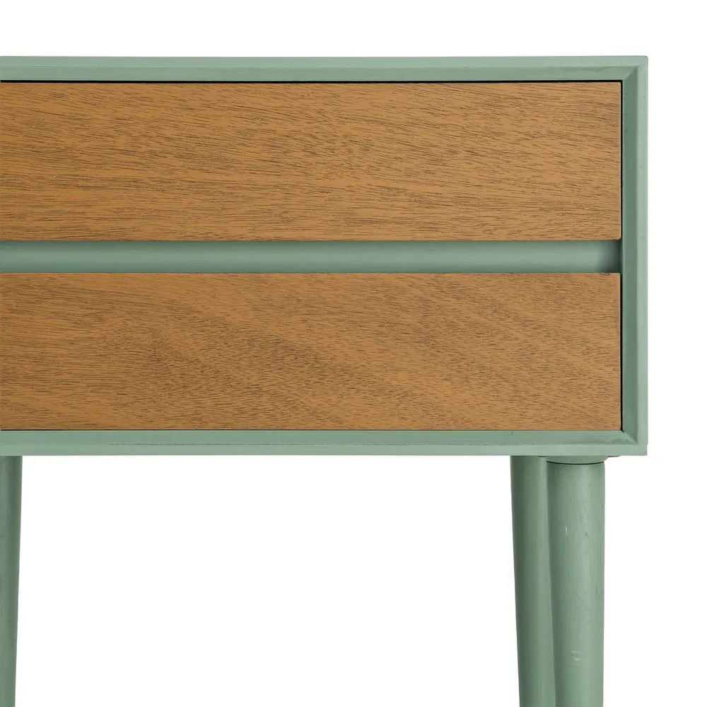 Noptieră din MDF verde cu două sertare [8]