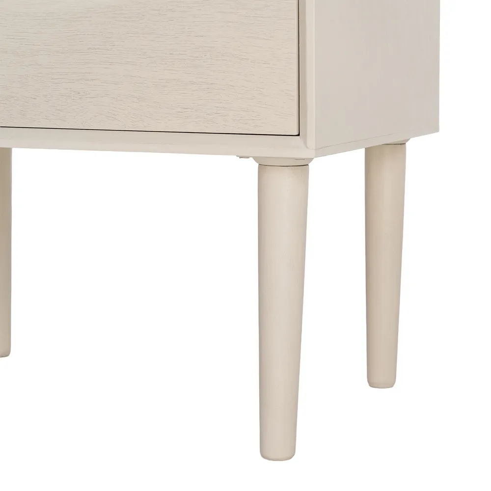 Noptieră din MDF crem cu două sertare [6]