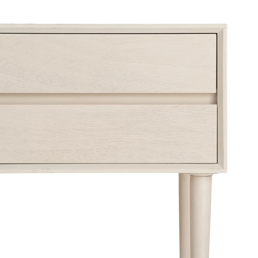 Noptieră din MDF crem cu două sertare [7]