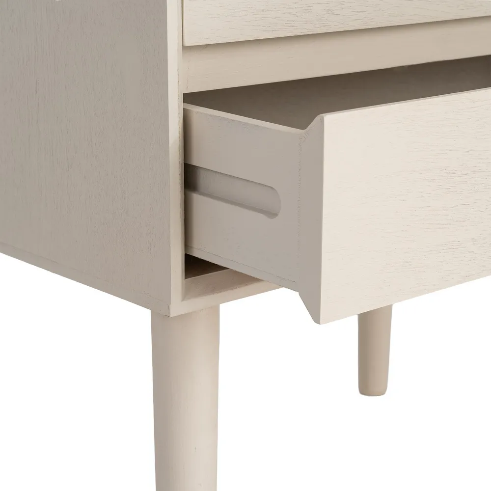 Noptieră din MDF crem cu două sertare [5]