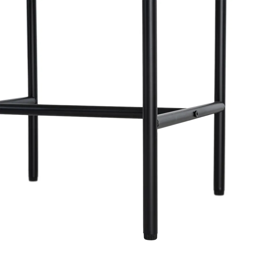 Noptieră din MDF crem cu sertar și picioare metalice [6]