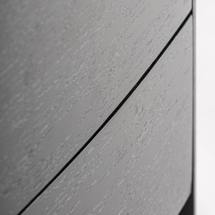 Noptiera neagra cu blat din piatra sinterizata si doua sertare Haesa [5]