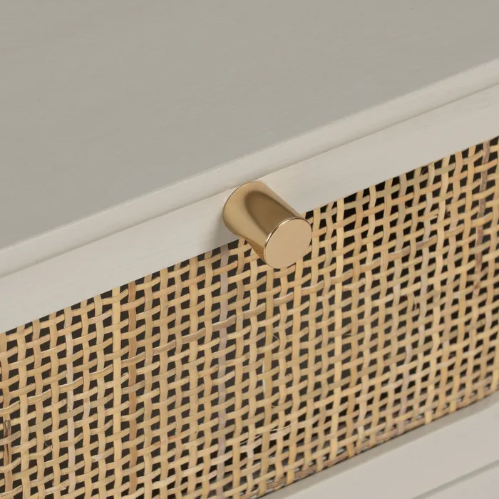 Noptiera alba MDF si ratan|Mobilier organizare elegant [7]