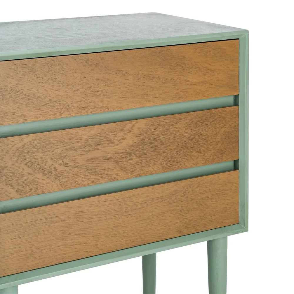 Noptieră din MDF verde cu trei sertare [4]