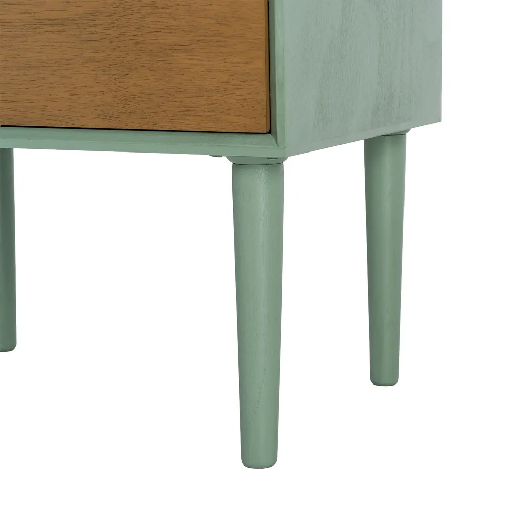 Noptieră din MDF verde cu trei sertare [6]