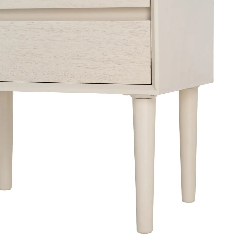 Noptieră din MDF crem cu trei sertare [6]