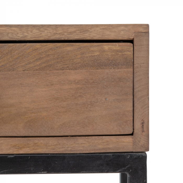 Noptiera Compacta din Lemn de Mango si Fier - Design Modern CreativDeco [6]