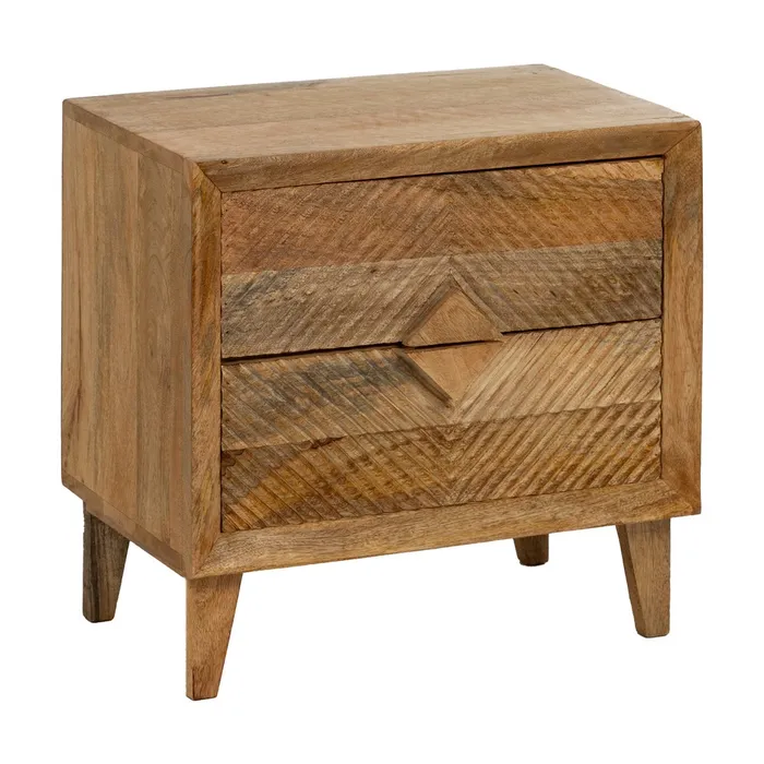 Noptieră lemn mango cu sertare | Noptiere dormitor [2]