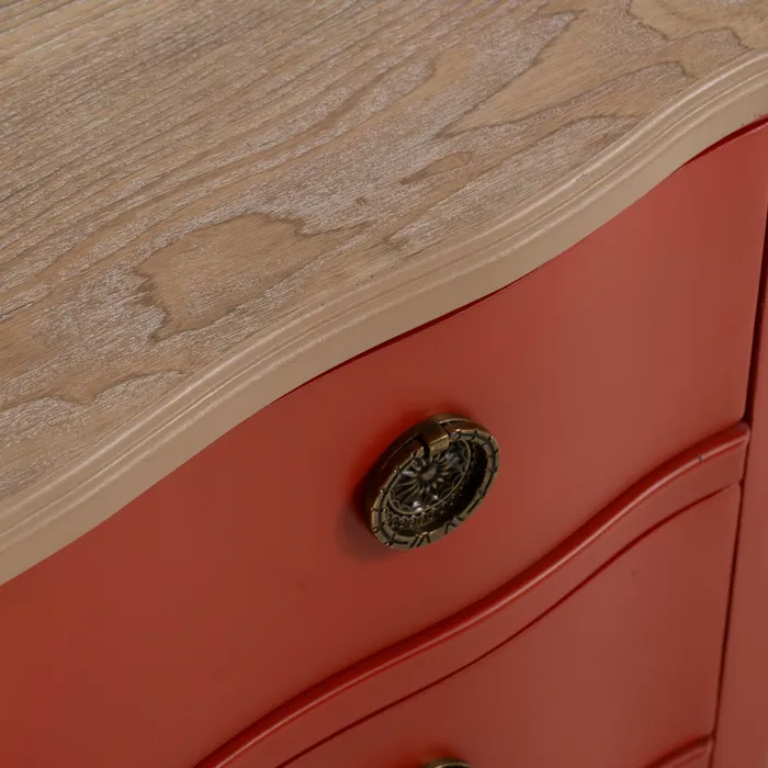 Noptiera lemn teracotă moderna|Mobilier vibrant dormitor [7]
