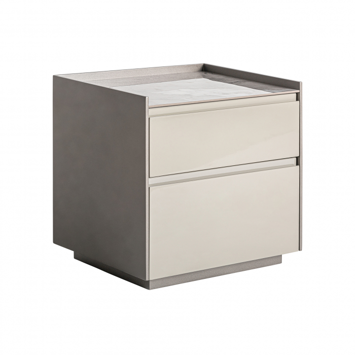 Noptiera Art Deco MDF bej piatra|Noptiere luxoase [2]