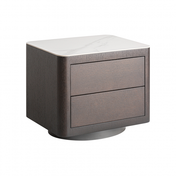 Noptiera Art Deco MDF maro piatra|Noptiere rafinate [2]